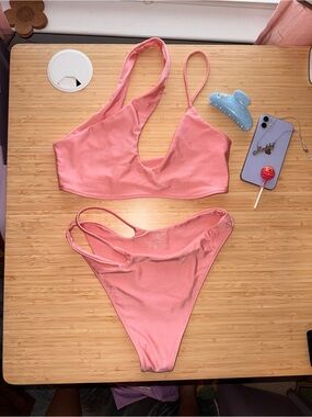 Riot Swim Pink Two-Piece Bikini Set
